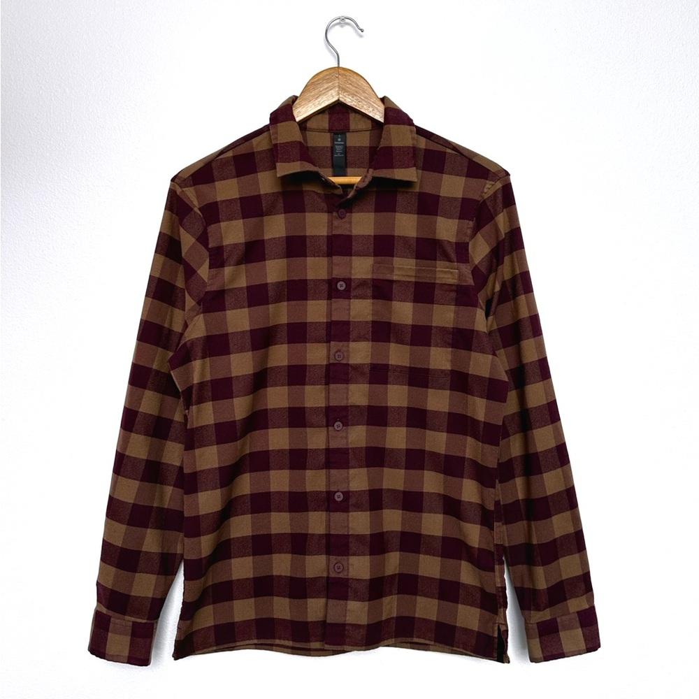 🔴 lululemon 🔴 Masons Peak Flannel in Check Plaid Mini - Dark Adobe